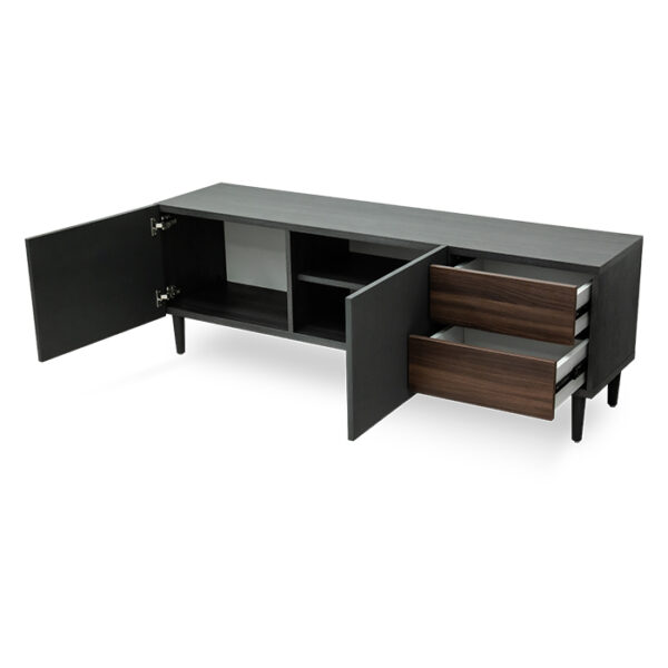 Mueble de Tv gris oxford/nogal - Imagen 3