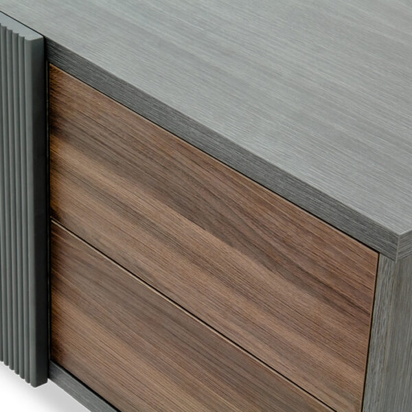 Mueble de Tv gris oxford/nogal - Imagen 5
