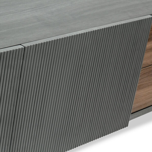 Mueble de Tv gris oxford/nogal - Imagen 4