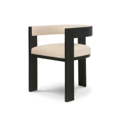 Silla Mara acabado negro cardado